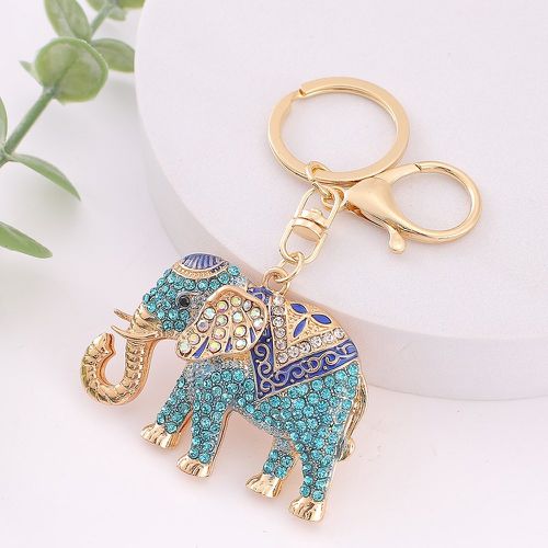 Porte-clés à strass à détail d'éléphant - SHEIN - Modalova