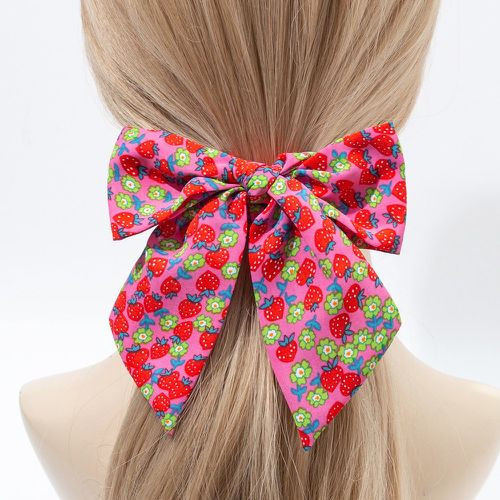 Élastique avec foulard pour cheveux fraise & fleuri - SHEIN - Modalova