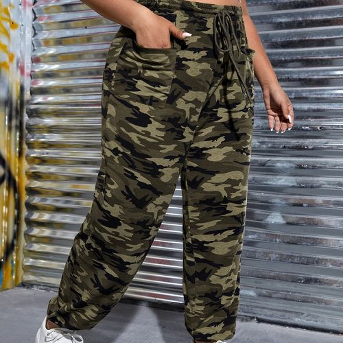 Pantalon de survêtement à imprimé camouflage à cordon - SHEIN - Modalova