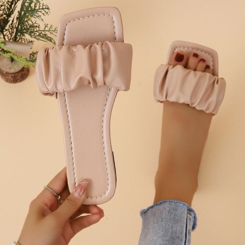 Sandales plates design ruché à bande unique - SHEIN - Modalova