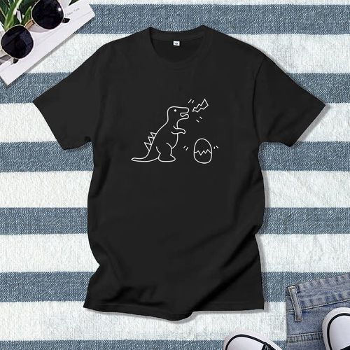 T-shirt à imprimé dinosaure dessin animé - SHEIN - Modalova