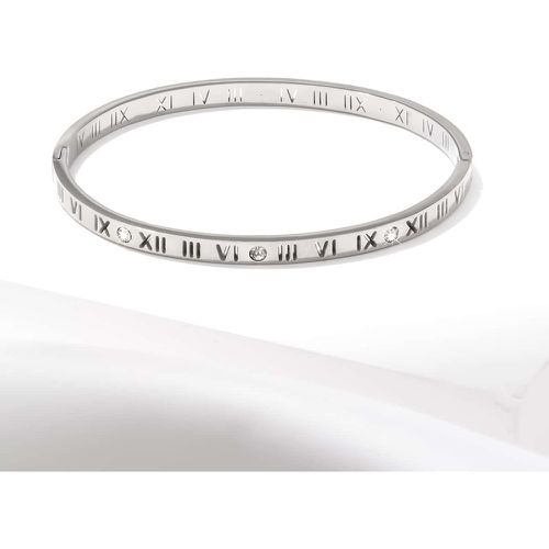Bracelet blanc plaqué chiffre romain à zircone cubique - SHEIN - Modalova