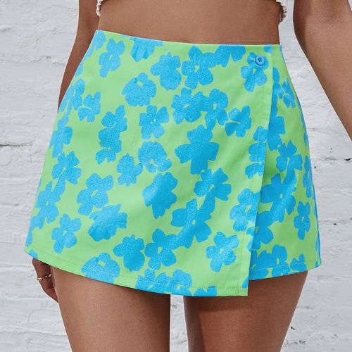 Jupe-short à imprimé floral - SHEIN - Modalova