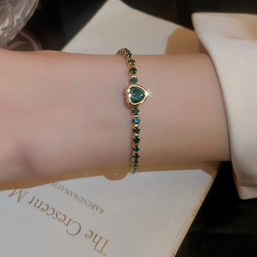Bracelet à strass & à détail cœur - SHEIN - Modalova