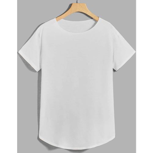 Homme T-shirt unicolore col rond - SHEIN - Modalova