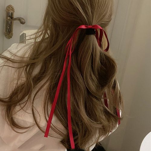 Élastique avec foulard pour cheveux à nœud papillon - SHEIN - Modalova