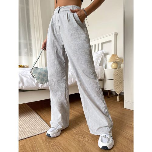 Pantalon droit taille haute à détail plié - SHEIN - Modalova