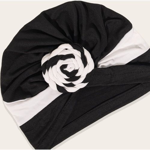 Turban bicolore à fleur - SHEIN - Modalova