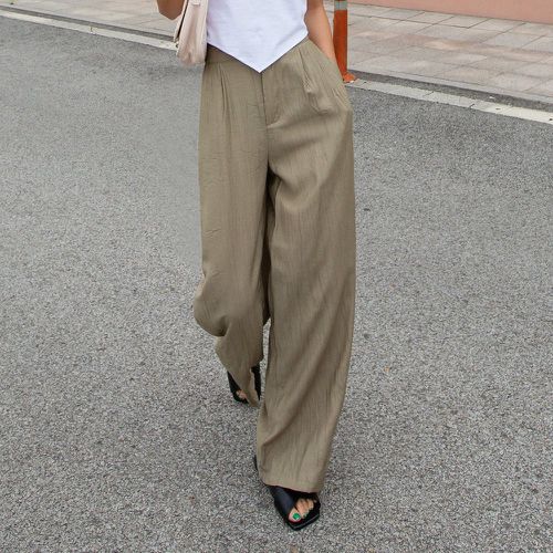 Pantalon ample taille haute - SHEIN - Modalova