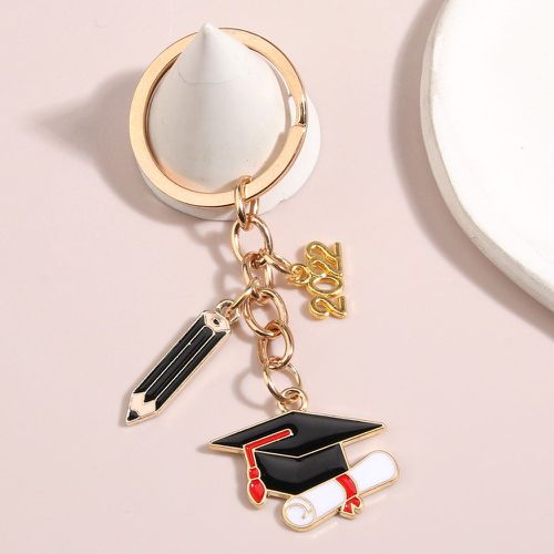 Porte-clés breloque chapeau graduation & crayon - SHEIN - Modalova