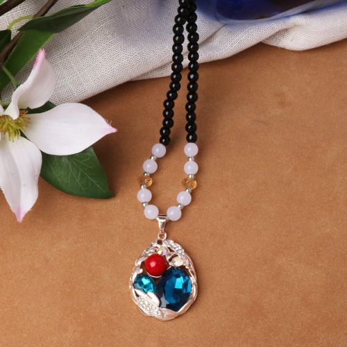 Collier à perles avec strass irrégulier breloque - SHEIN - Modalova