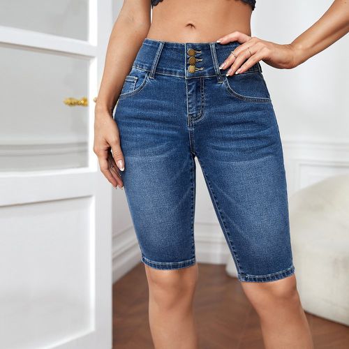 Short en jean à poche moulant - SHEIN - Modalova