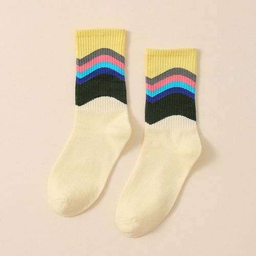 Chaussettes à blocs de couleurs - SHEIN - Modalova