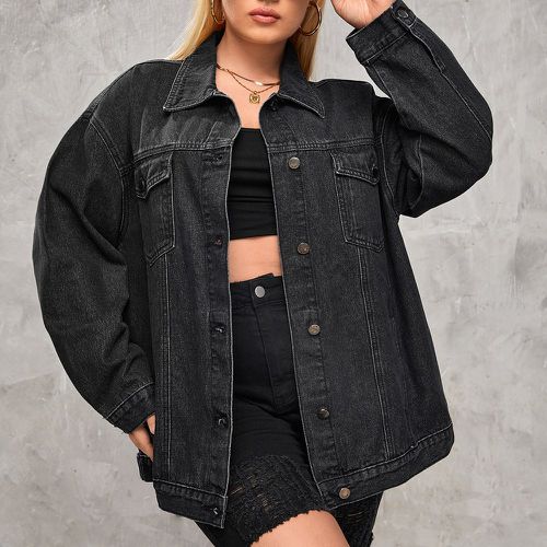 Manteau en jean à poches - SHEIN - Modalova