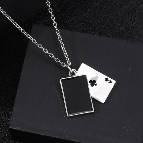 Collier à pendentif poker & rectangle - SHEIN - Modalova