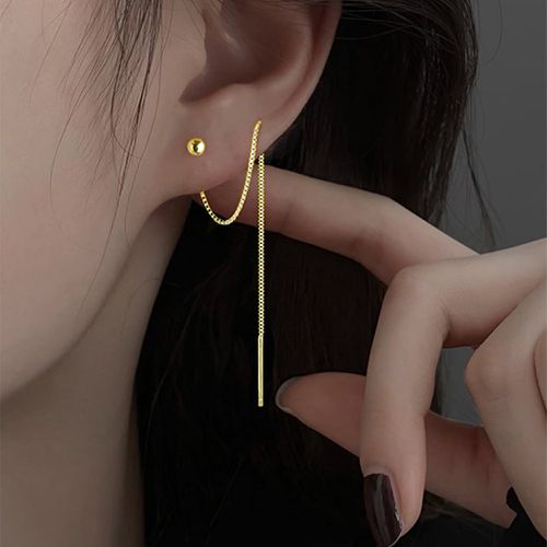 Boucles d'oreilles enfileur à détail boule - SHEIN - Modalova