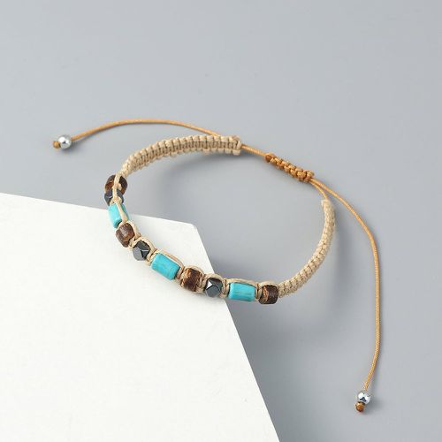 Bracelet tressé à détail turquoise - SHEIN - Modalova