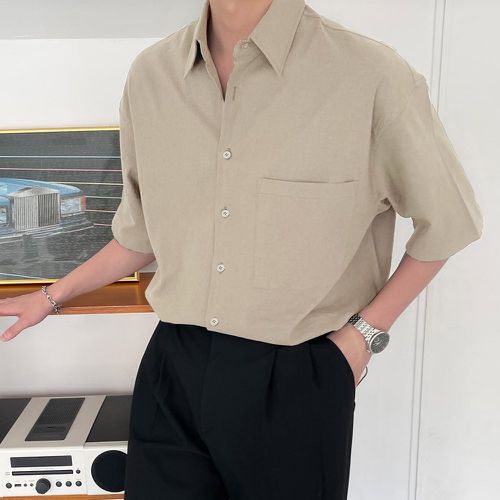 Homme Chemise patch à poche - SHEIN - Modalova