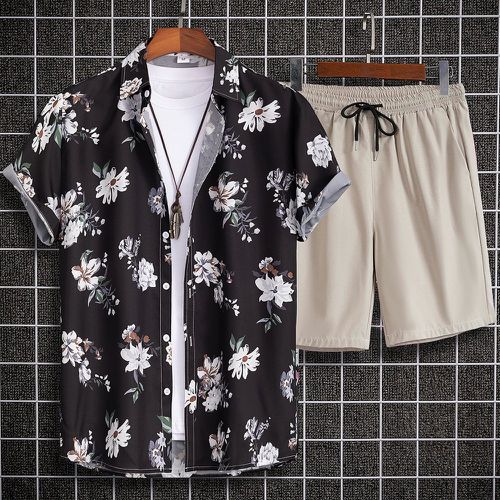 Chemise à imprimé floral & Short à cordon (sans t-shirt) - SHEIN - Modalova