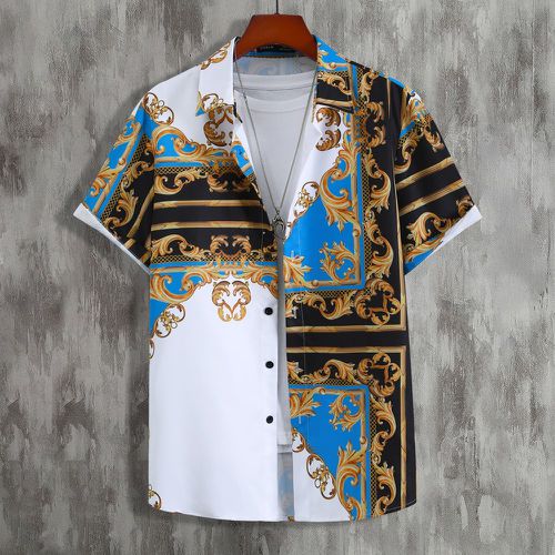 Chemise aléatoire baroque et à imprimé foulard à bouton (sans t-shirt) - SHEIN - Modalova