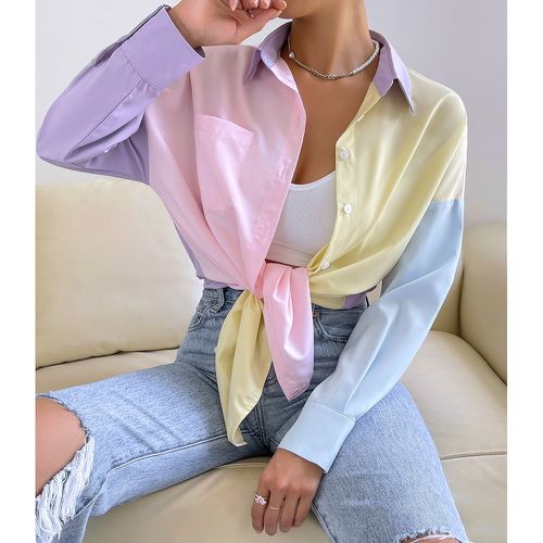 Chemise à blocs de couleurs - SHEIN - Modalova