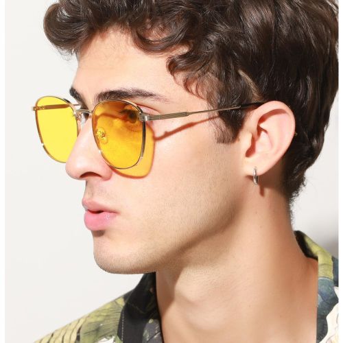 Pièce Lunettes de soleils, monture ovale petite et minimaliste en métal, avec verres style océanique. Accessoires de mode polyvalents, européens e - SHEIN - Modalova