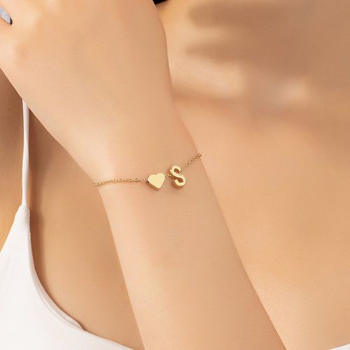 Bracelet cœur & à lettres - SHEIN - Modalova