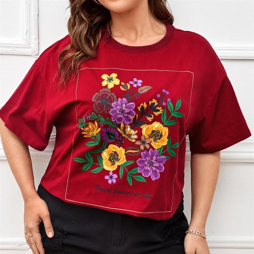 T-shirt à imprimé fleuri - SHEIN - Modalova