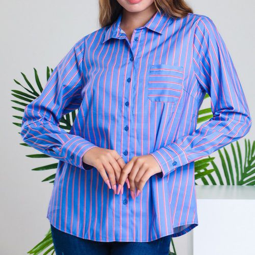 Chemise à rayures à poche - SHEIN - Modalova