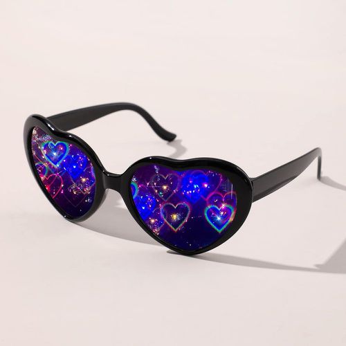 Lunettes de mode de réfraction des lentilles à monture design cœur - SHEIN - Modalova
