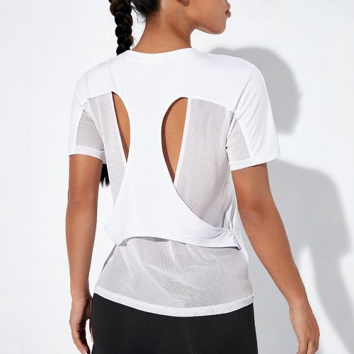 T-shirt de sport creux transparent - SHEIN - Modalova