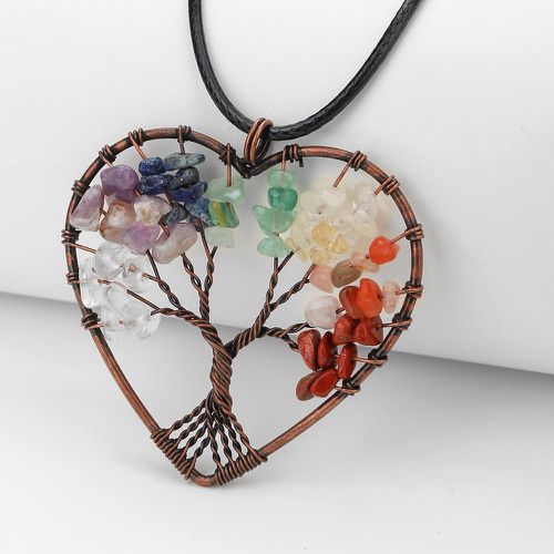 Collier à détail d'arbre à pendentif cœur - SHEIN - Modalova