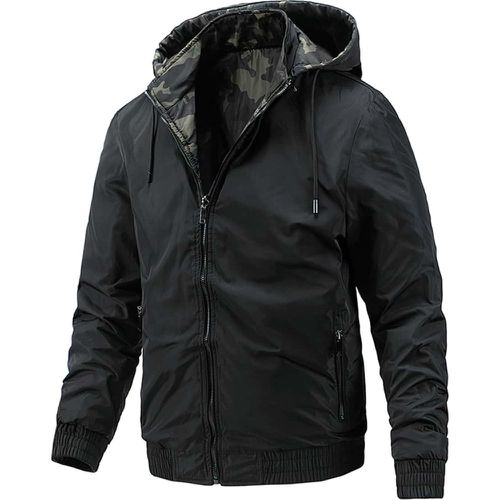 Manteau d'hiver zippé à cordon à capuche - SHEIN - Modalova