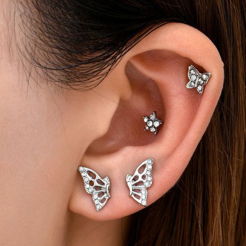 Pièces Boucles d'oreilles design papillon - SHEIN - Modalova