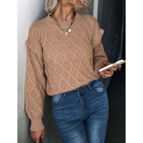 Pull en tricot à plis texturé - SHEIN - Modalova