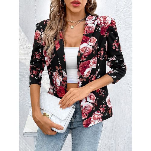 Blazer à imprimé floral - SHEIN - Modalova