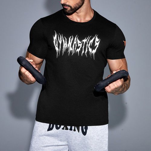 Homme T-shirt de sport à lettres - SHEIN - Modalova