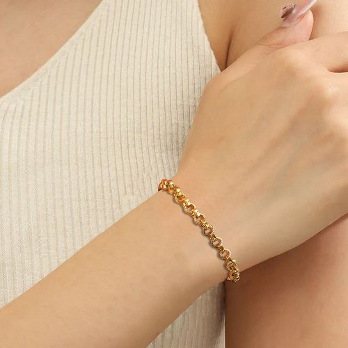 Bracelet minimaliste en acier inoxydable - SHEIN - Modalova