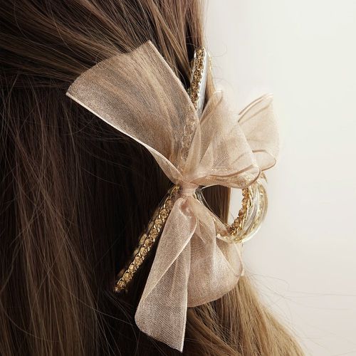 Griffe à cheveux avec strass et nœud papillon - SHEIN - Modalova