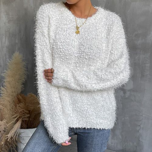Pull en tricot à plumetis - SHEIN - Modalova