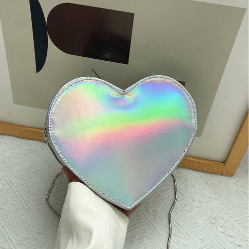 Sac fantaisie mini holographique à design cœur à chaîne - SHEIN - Modalova