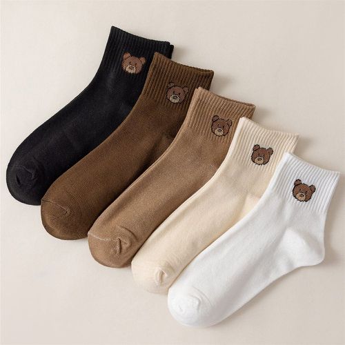 Paires Chaussettes ours à broderie - SHEIN - Modalova