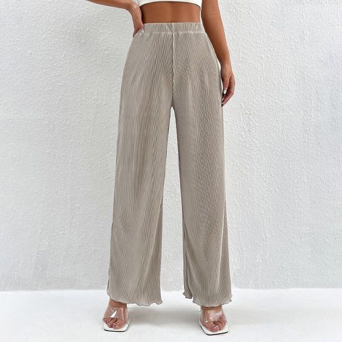 Pantalon ample à taille élastique à plis - SHEIN - Modalova