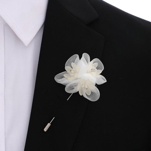 Boutonnière fleur & à perles - SHEIN - Modalova