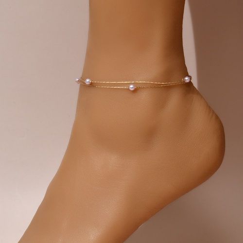 Bracelet de cheville multicouche à fausse perle - SHEIN - Modalova