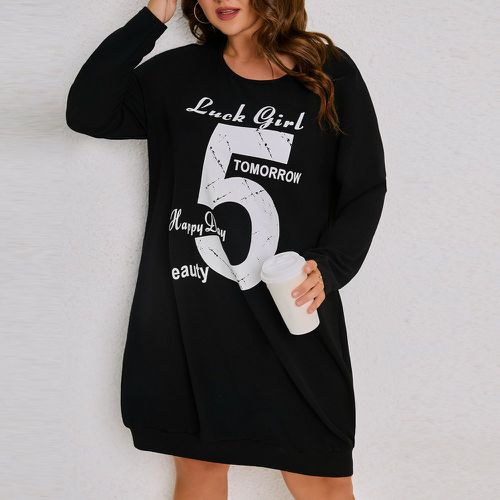 Robe sweat-shirt à lettres - SHEIN - Modalova