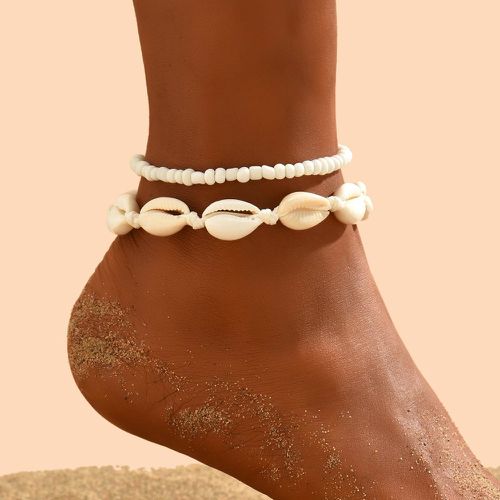 Pièces Bracelet de cheville coquille & à perles - SHEIN - Modalova