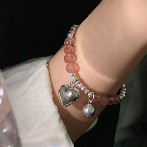 Bracelet perlé à breloque cœur - SHEIN - Modalova