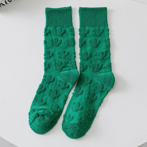 Chaussettes duveteux à détail cactus - SHEIN - Modalova