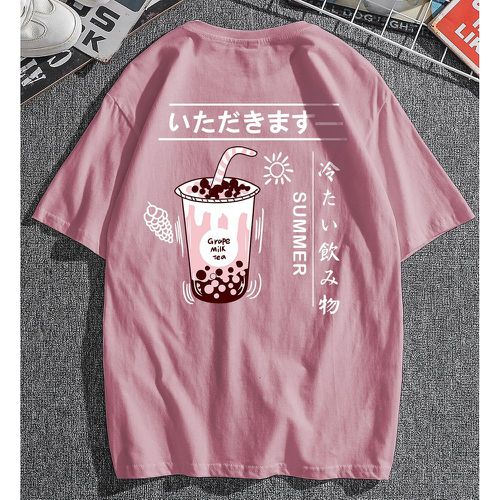 T-shirt à imprimé caractère japonais - SHEIN - Modalova